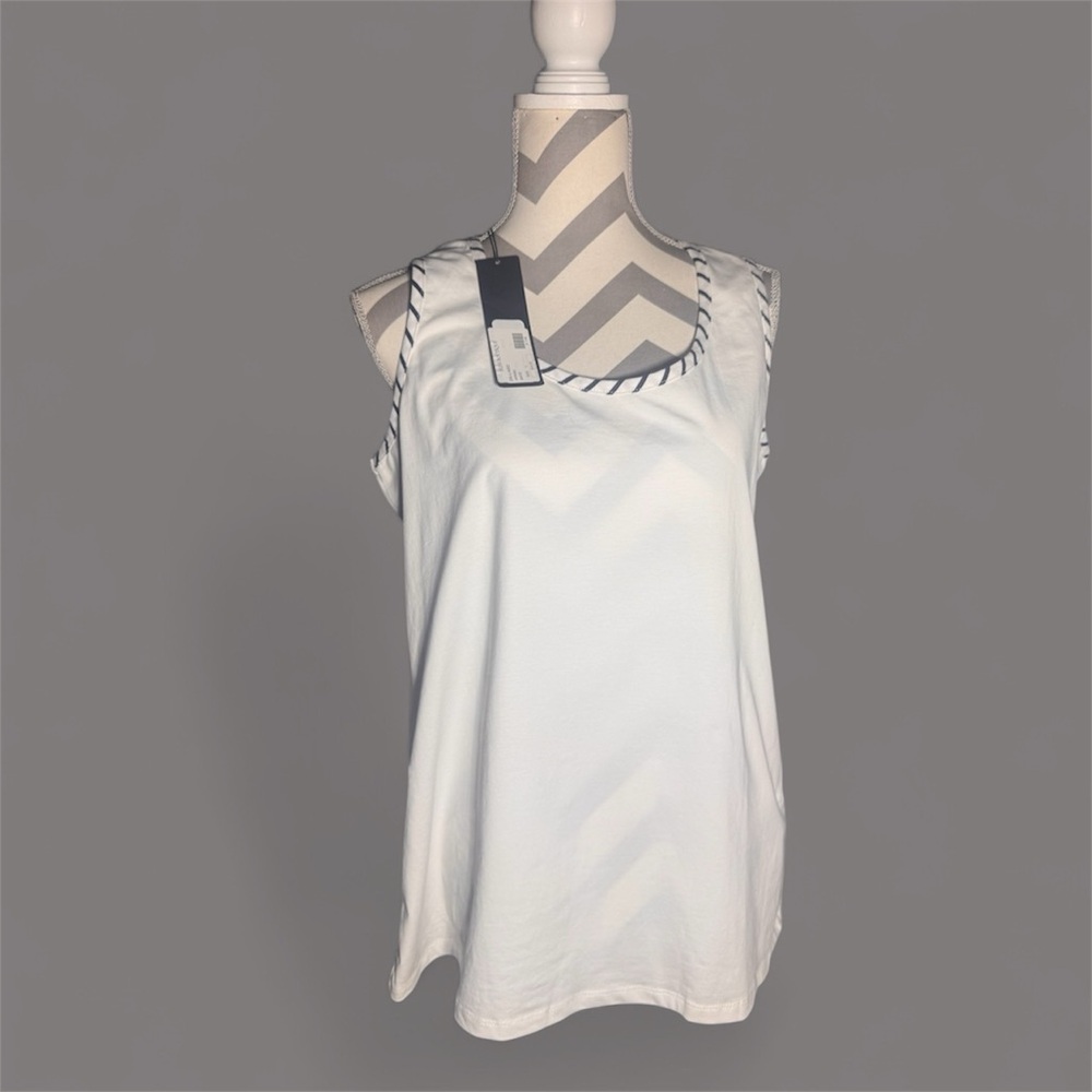 White Sleeveless ORLY Top
